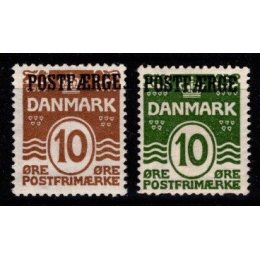 1922-26 og 1930 - Danmark - AFA PF 5 og 12 - Frimærke - Postfrisk.